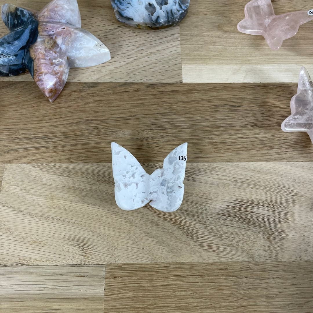 papillon agate neige 135
