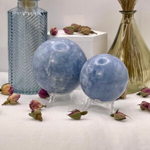 spheres calcite bleue accueil